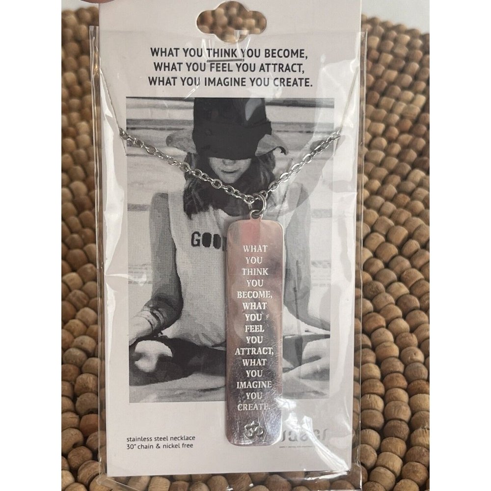 New JAECI Charm Stainless Steel Necklace Manifest your Destiny Law of Attraction